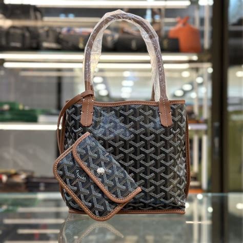 goyard anjou mini tote|authentic goyard anjou mini black.